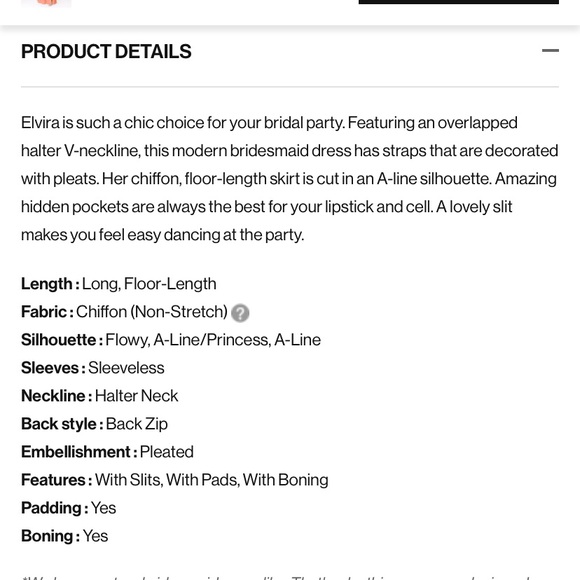 Azazie Elvira sunset flowy pleated chiffon bridesmaid dress in size A4. - Picture 8 of 8